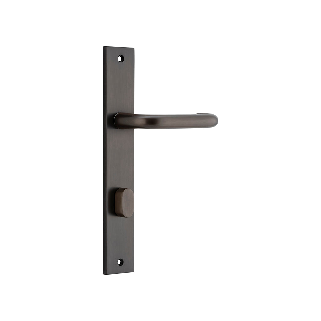 Oslo Lever - Rectangular Backplate Signature Brass / Privacy / Lever Set Only