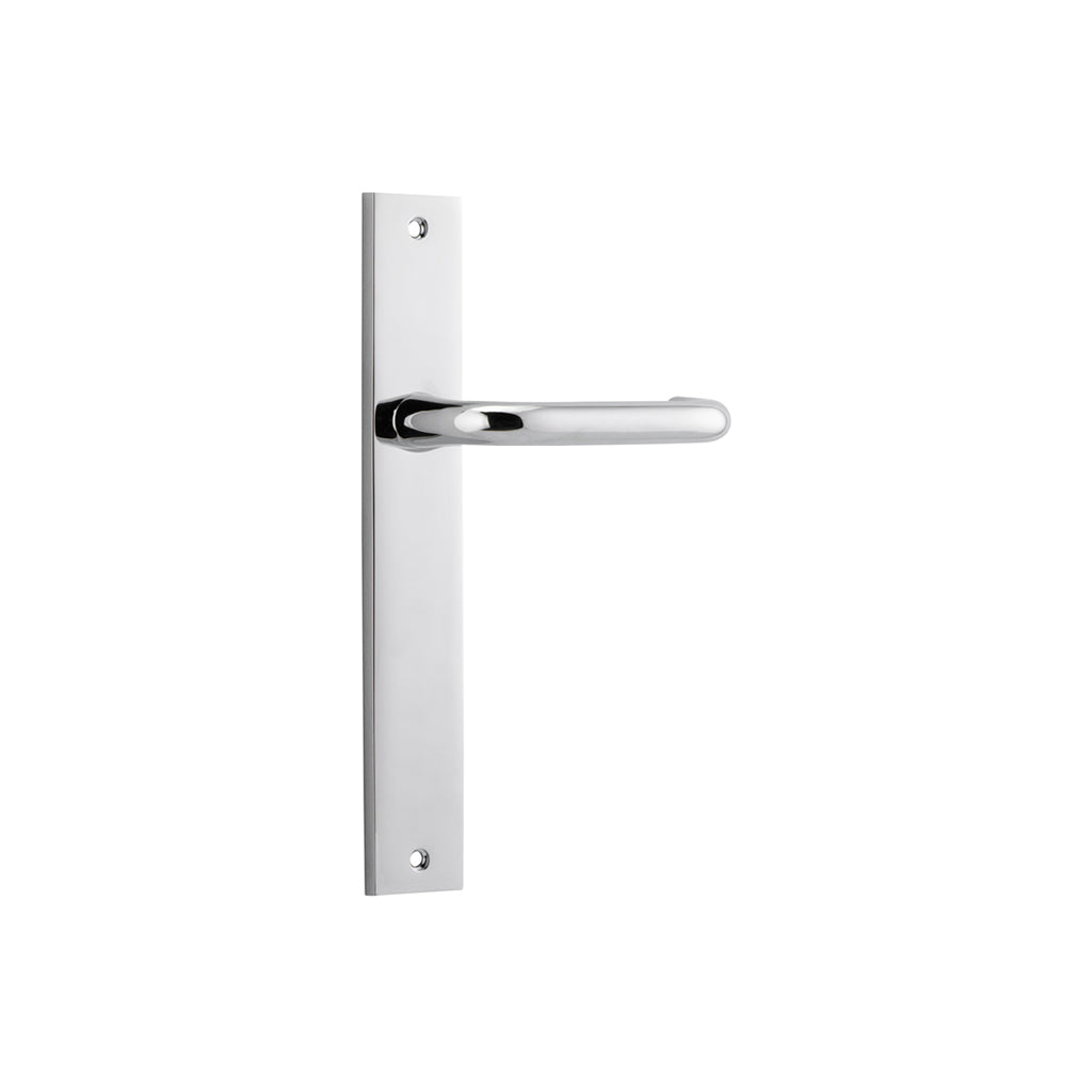 Oslo Lever - Rectangular Backplate Polished Chrome / Passage / Lever Set Only