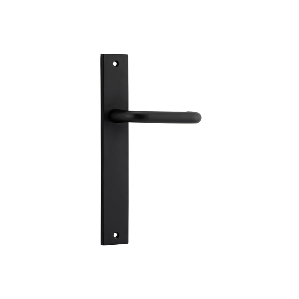 Oslo Lever - Rectangular Backplate Matt Black / Passage / Lever Set Only