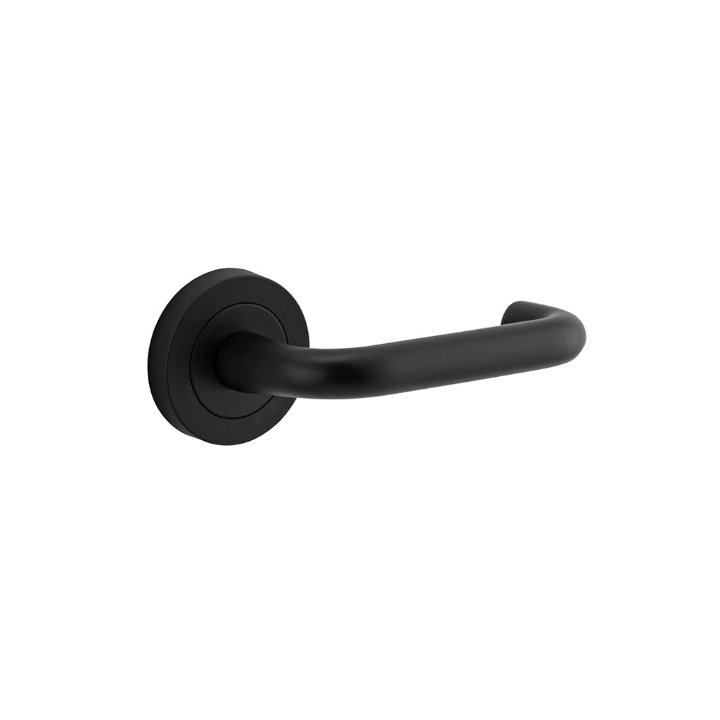 Oslo Lever - Round Rose Matt Black / Passage / Lever Set Only