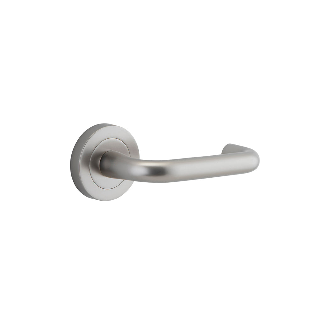 Oslo Lever - Round Rose Satin Nickel / Passage / Lever Set Only