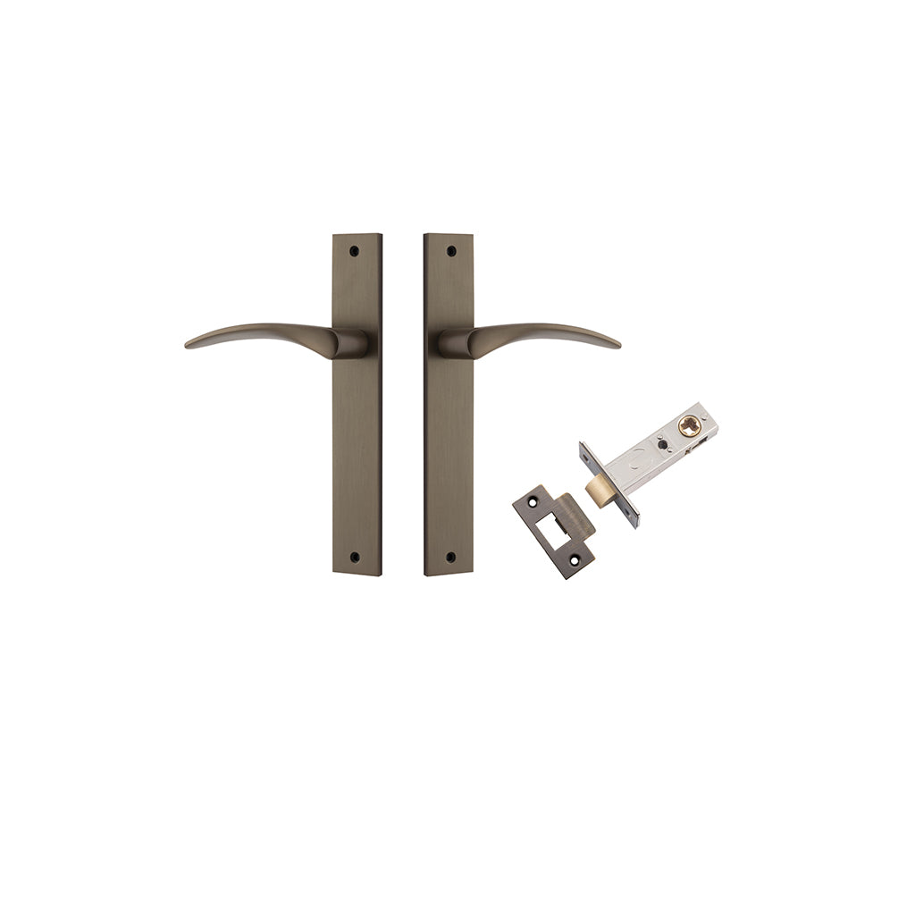 Oxford Lever - Rectangular Backplate Signature Brass / Passage / Passage Kit