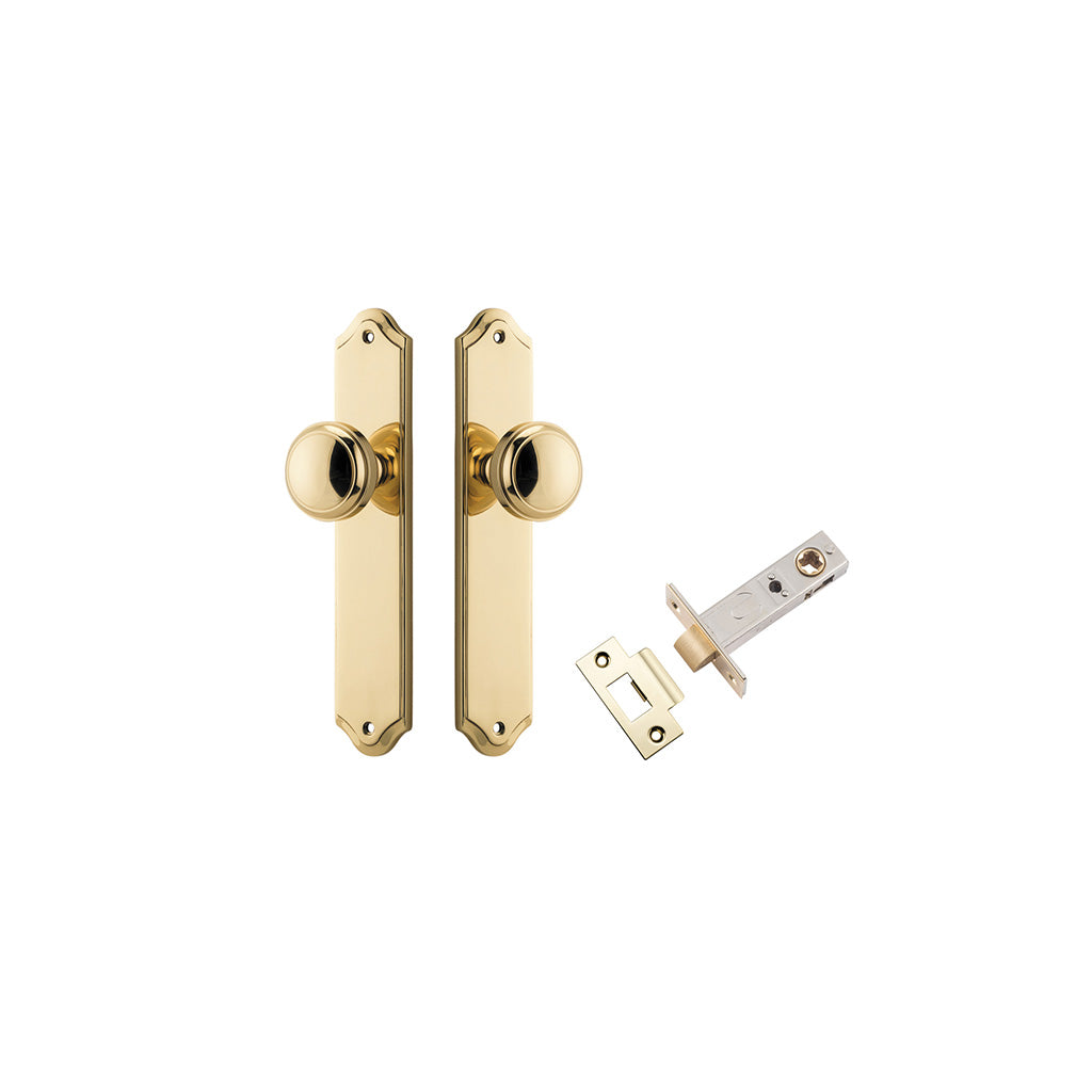 Paddington Knob - Shouldered Backplate Polished Brass / Passage / Passage Kit