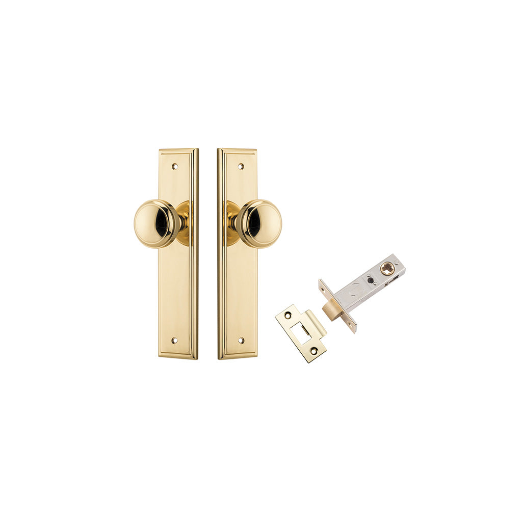 Paddington Knob - Stepped Backplate Polished Brass / Passage / Passage Kit