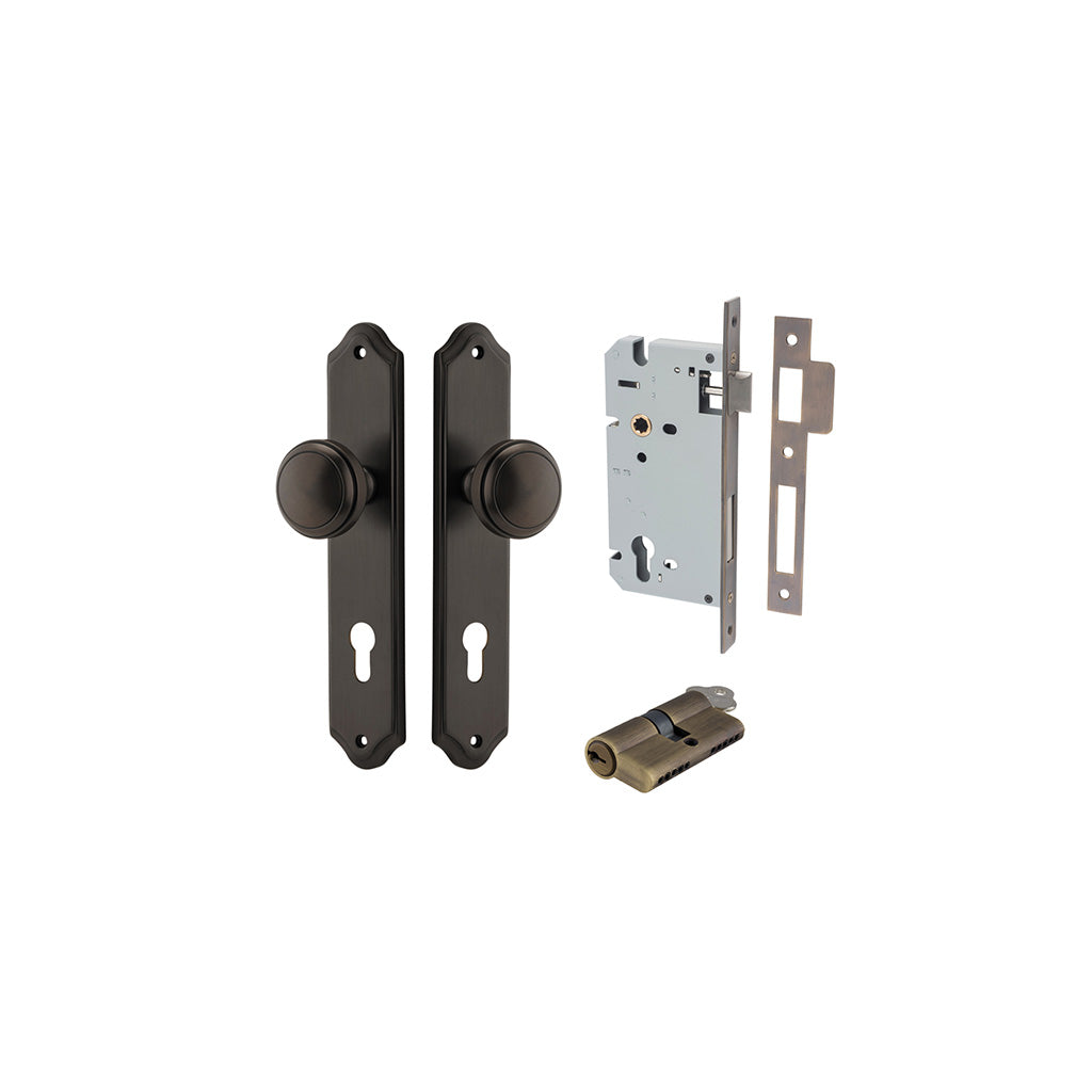 Paddington Knob - Shouldered Backplate Signature Brass / Entrance / Entrance Kit Dual Function (Key-Key)
