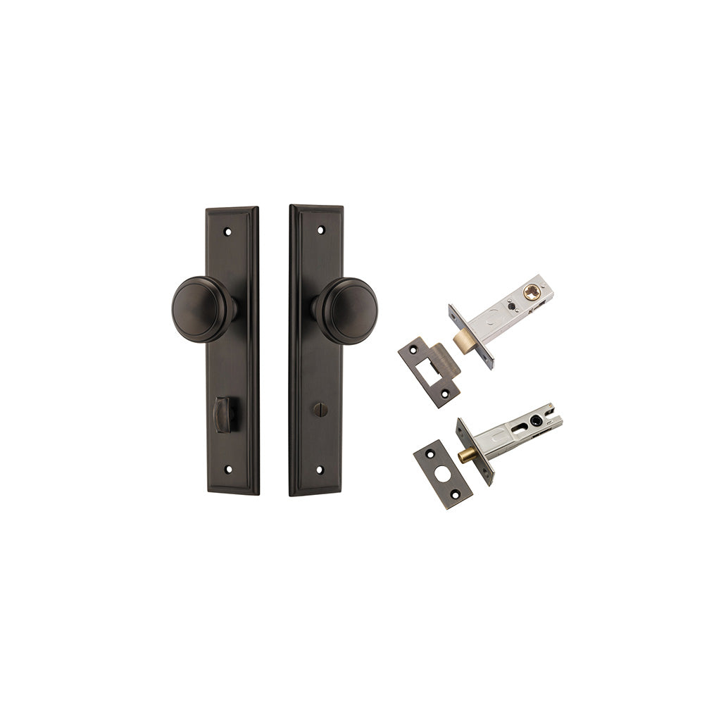 Paddington Knob - Stepped Backplate Signature Brass / Privacy / Separate Privacy Kit
