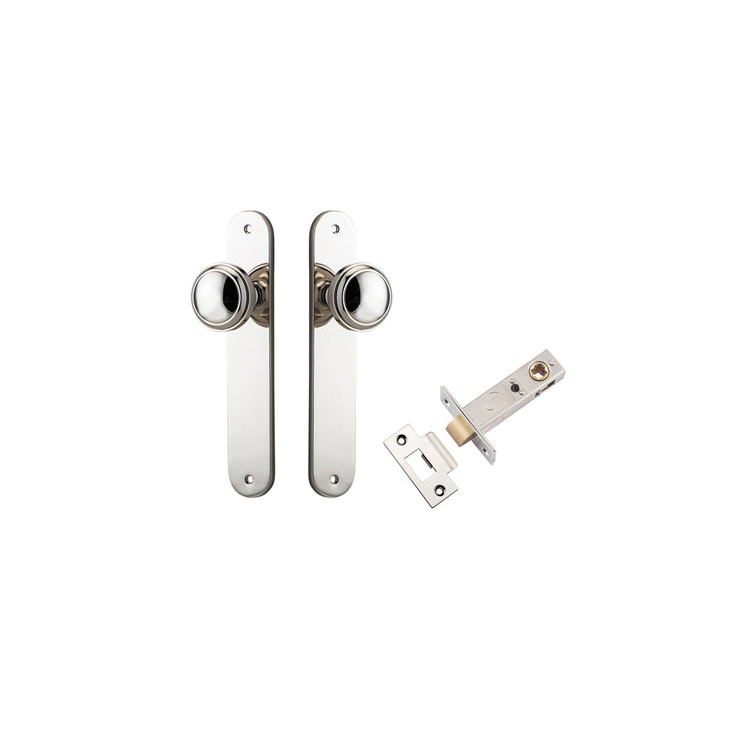Paddington Knob - Oval Backplate Polished Nickel / Passage / Passage Kit