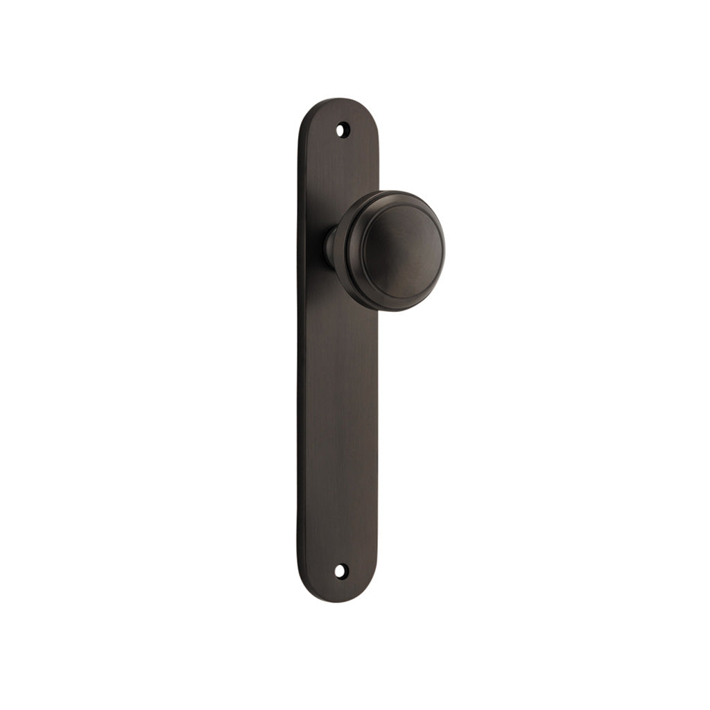 Paddington Knob - Oval Backplate Signature Brass / Passage / Lever Set Only