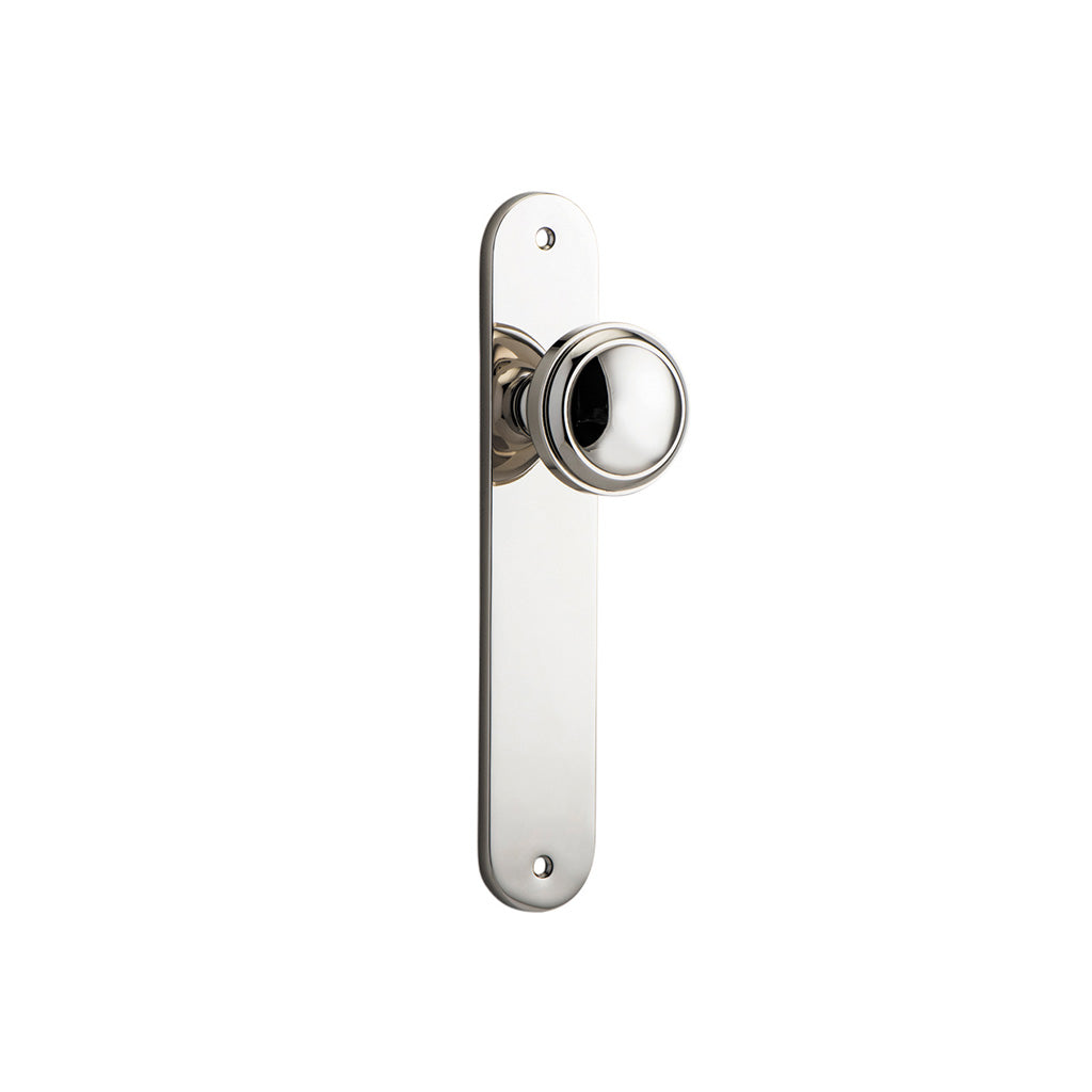 Paddington Knob - Oval Backplate Polished Nickel / Passage / Lever Set Only