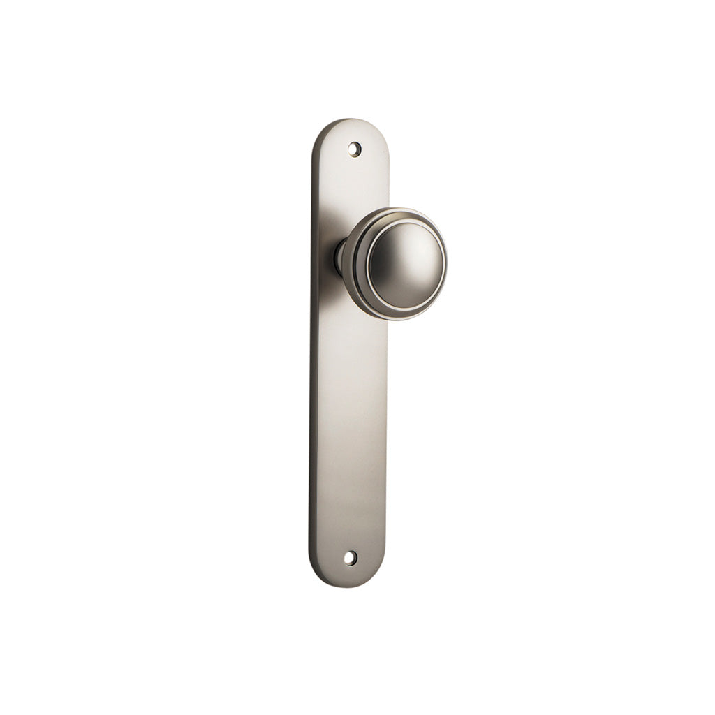 Paddington Knob - Oval Backplate Satin Nickel / Passage / Lever Set Only