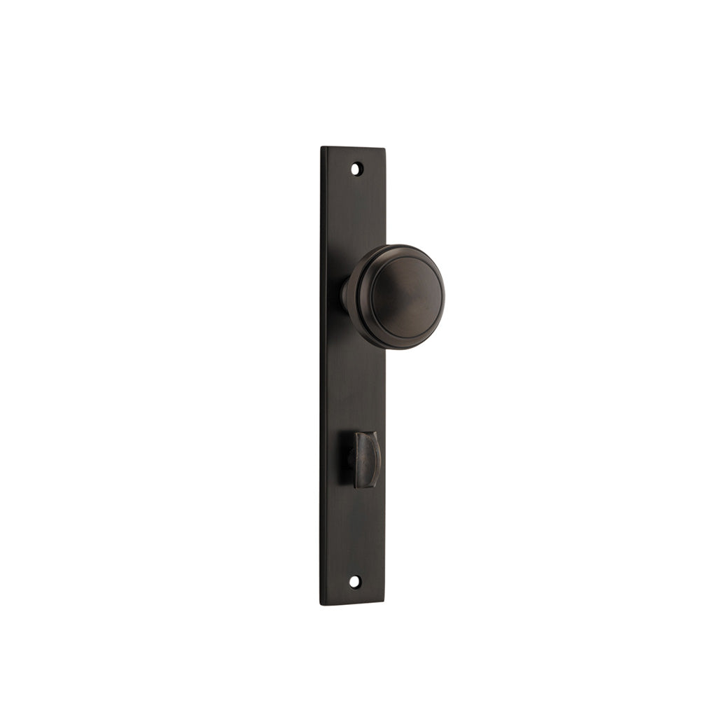 Paddington Knob - Rectangular Backplate Signature Brass / Privacy / Lever Set Only