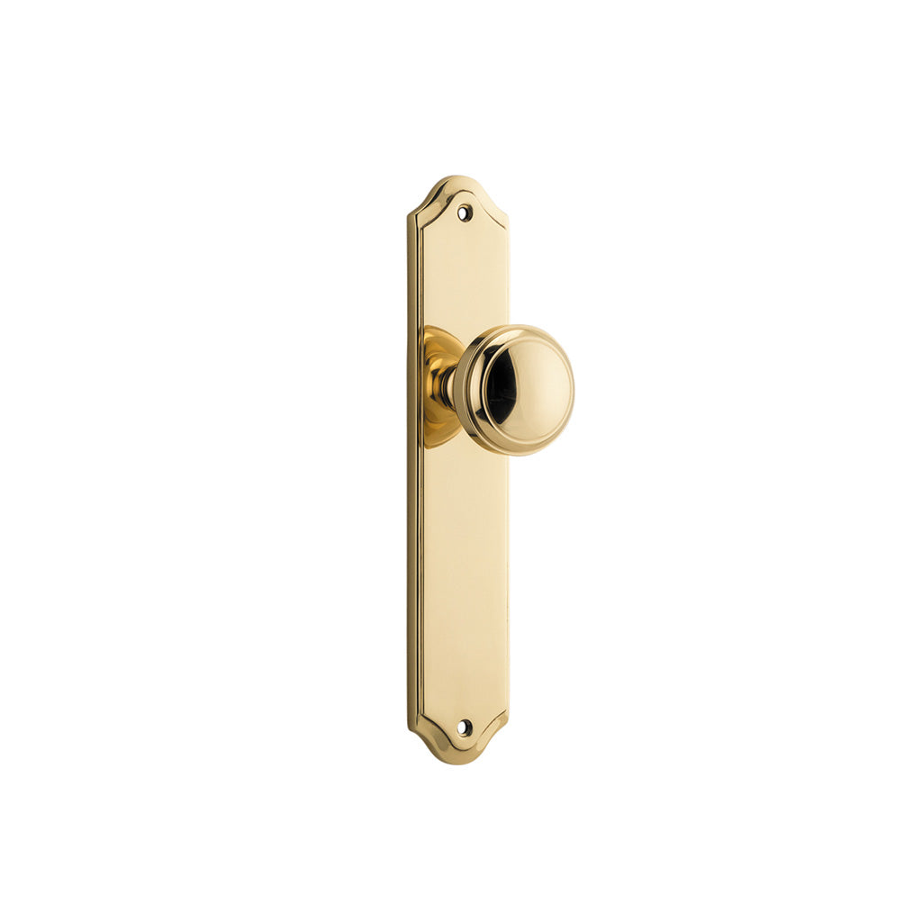 Paddington Knob - Shouldered Backplate Polished Brass / Passage / Lever Set Only