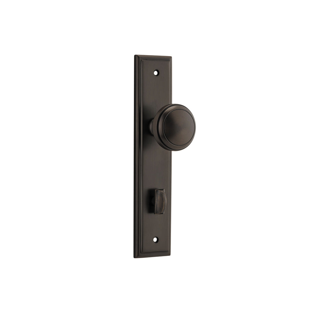 Paddington Knob - Stepped Backplate Signature Brass / Privacy / Lever Set Only