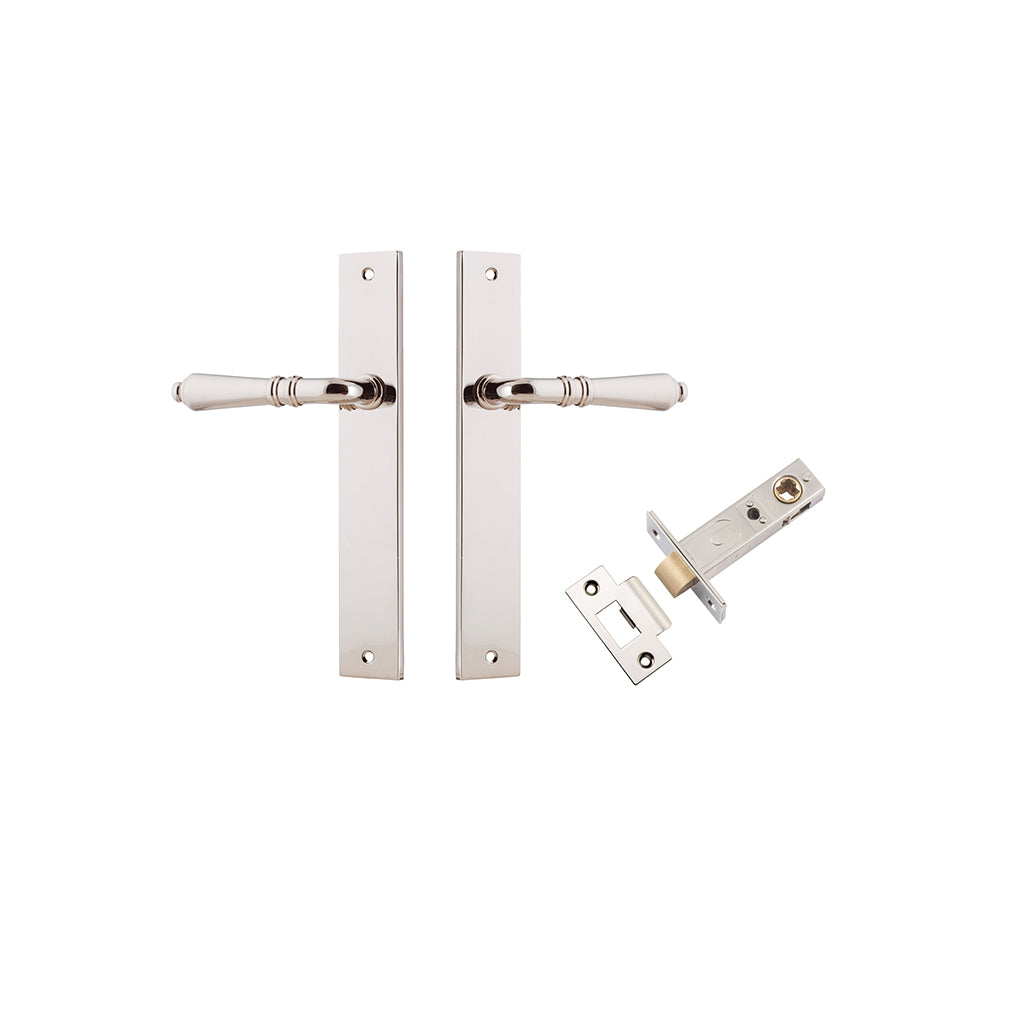 Sarlat Lever - Rectangular Backplate Polished Nickel / Passage / Passage Kit