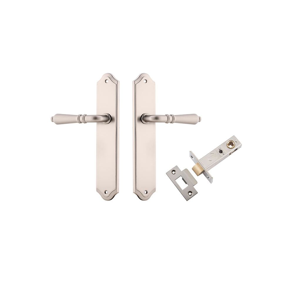 Sarlat Lever - Shouldered Backplate Satin Nickel / Passage / Passage Kit