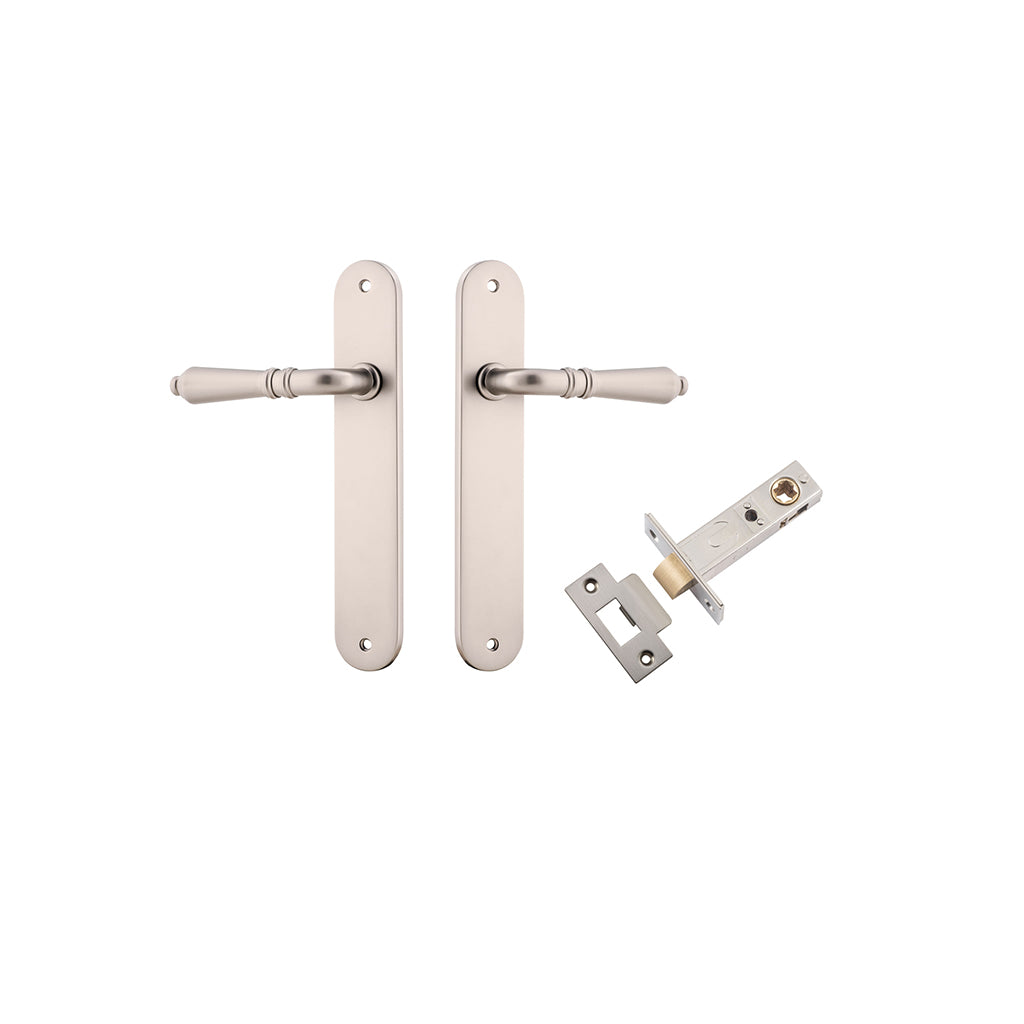 Sarlat Lever - Oval Backplate Satin Nickel / Passage / Passage Kit