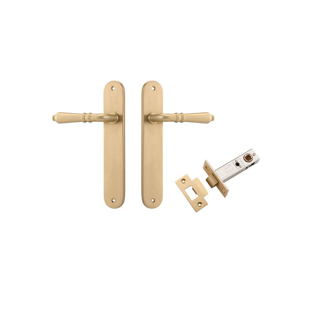 Sarlat Lever - Oval Backplate Brushed Brass / Passage / Passage Kit