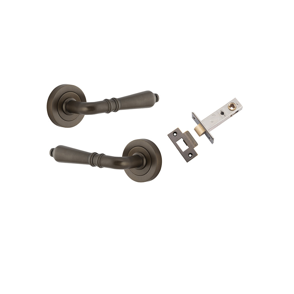 Sarlat Lever - Round Rose Signature Brass / Passage / Passage Kit