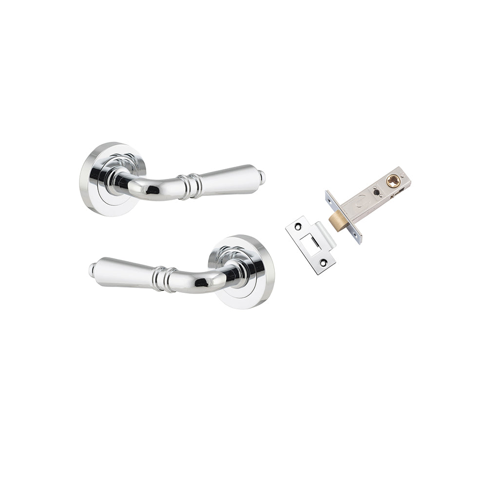 Sarlat Lever - Round Rose Polished Chrome / Passage / Passage Kit