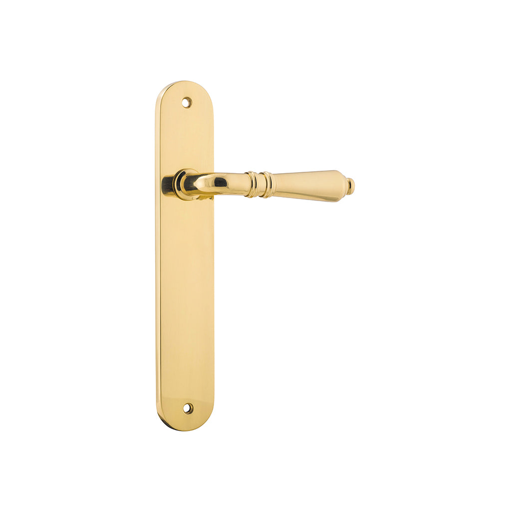 Sarlat Lever - Oval Backplate Polished Brass / Passage / Lever Set Only