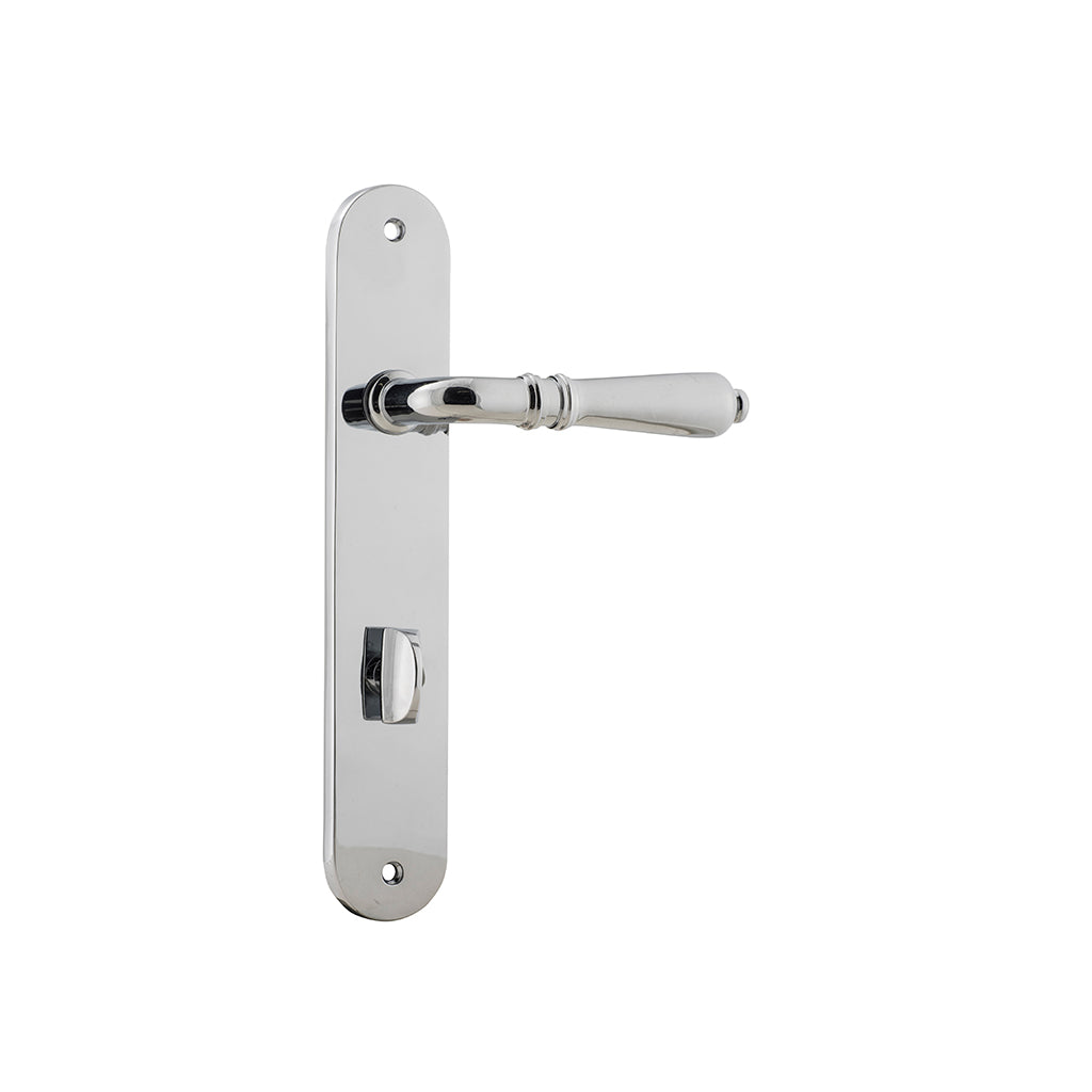 Sarlat Lever - Oval Backplate Polished Chrome / Privacy / Lever Set Only