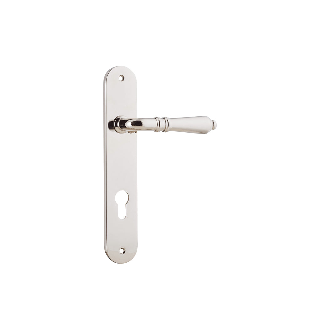 Sarlat Lever - Oval Backplate Polished Nickel / Entrance / Lever Set Only