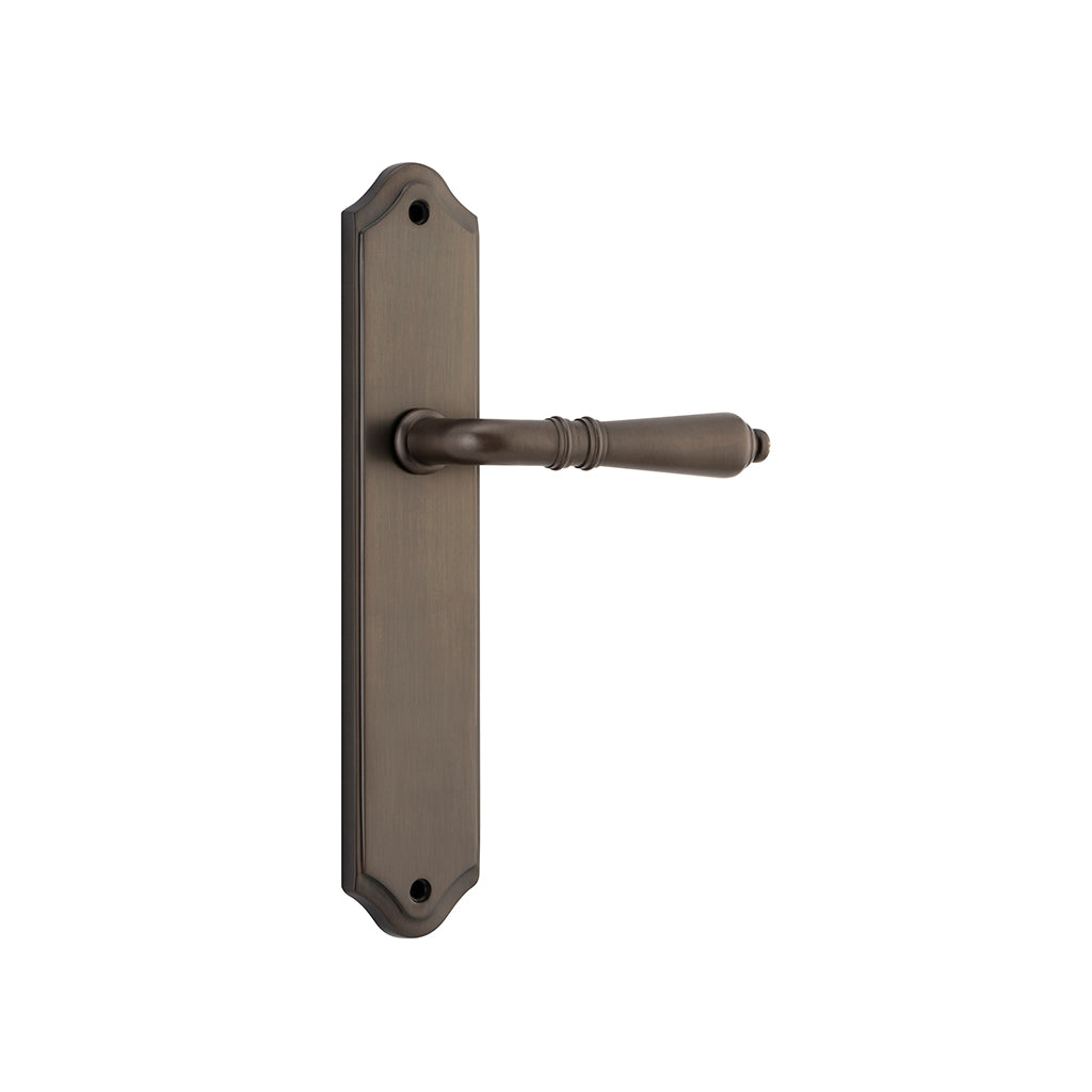 Sarlat Lever - Shouldered Backplate Signature Brass / Passage / Lever Set Only