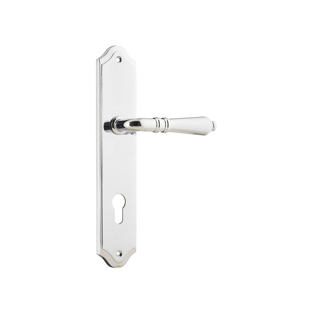 Sarlat Lever - Shouldered Backplate Polished Chrome / Entrance / Lever Set Only