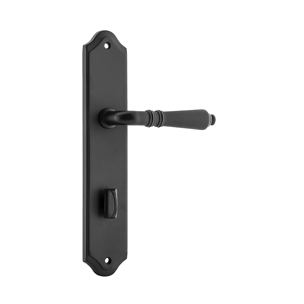 Sarlat Lever - Shouldered Backplate Matt Black / Privacy / Lever Set Only