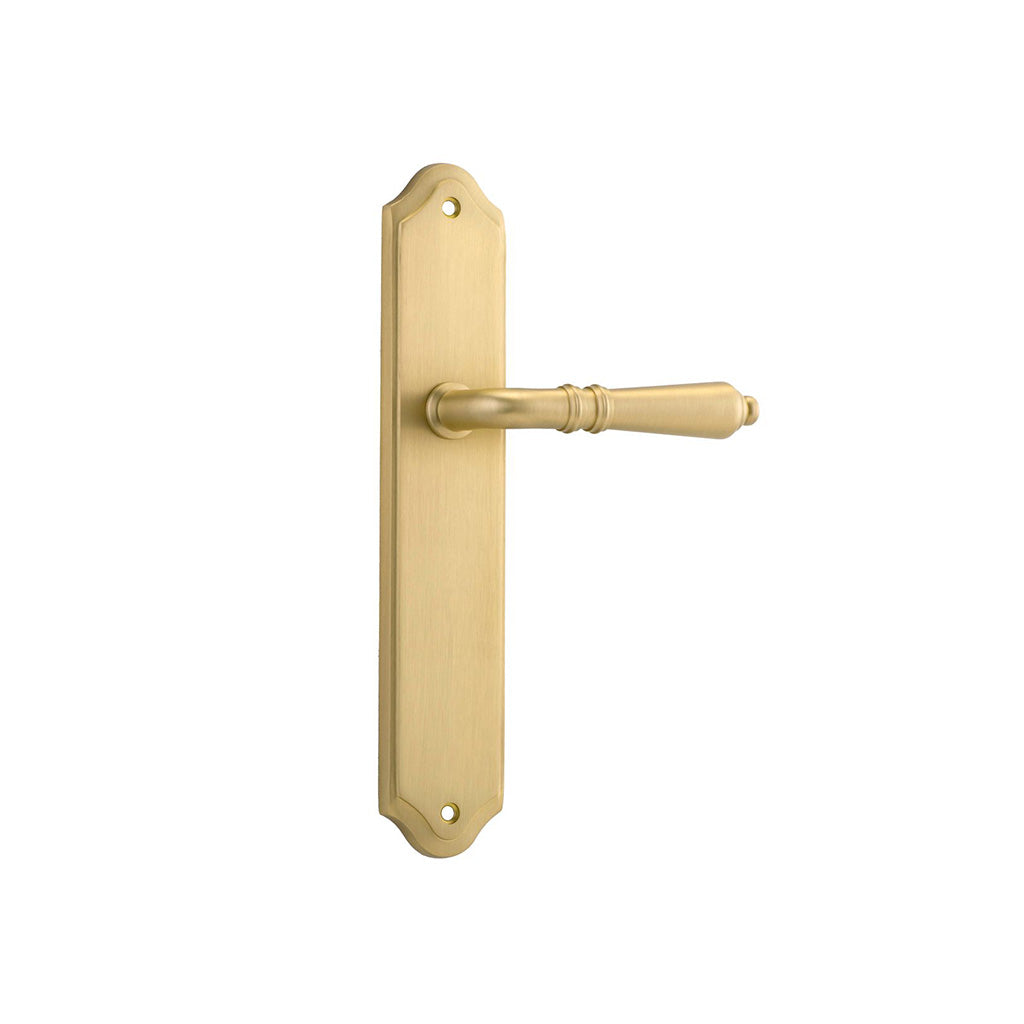 Sarlat Lever - Shouldered Backplate Brushed Gold PVD / Passage / Lever Set Only