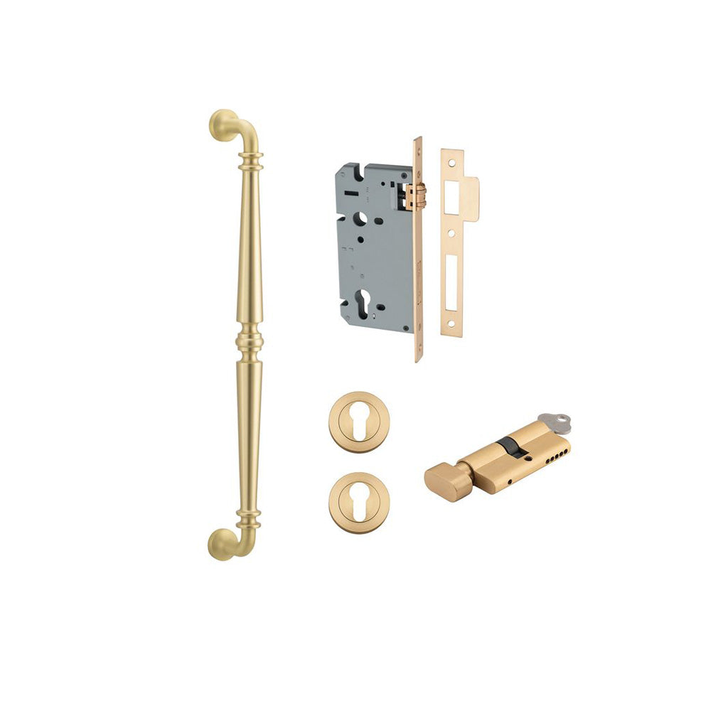 Sarlat Pull Handle Brushed Gold PVD / 450mm / Entrance Kit (Key-Thumb)