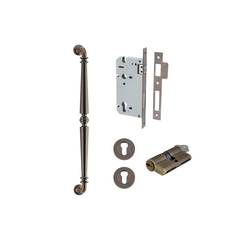 Sarlat Pull Handle Signature Brass / 450mm / Entrance Kit Dual Function (Key-Key)