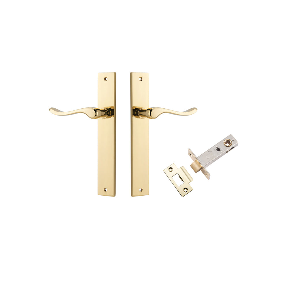 Stirling Lever - Rectangular Backplate Polished Brass / Passage / Passage Kit