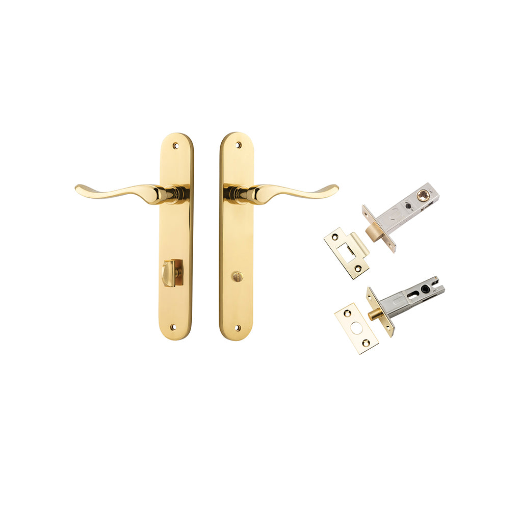 Stirling Lever - Oval Backplate Polished Brass / Privacy / Separate Privacy Kit