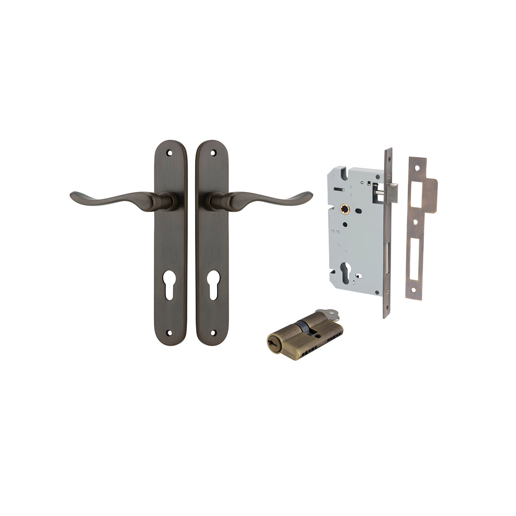 Stirling Lever - Oval Backplate Signature Brass / Entrance / Entrance Kit Dual Function (Key-Key)