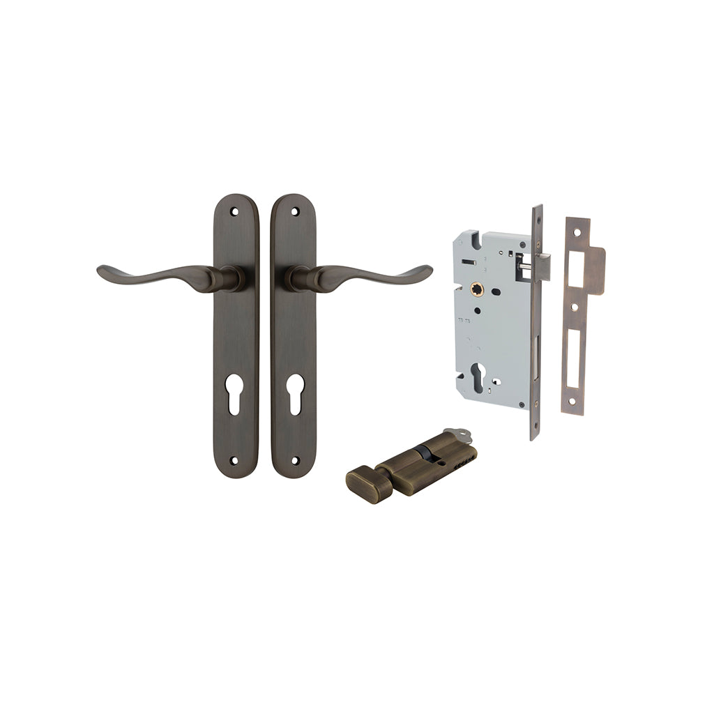 Stirling Lever - Oval Backplate Signature Brass / Entrance / Entrance Kit (Key-Thumb)