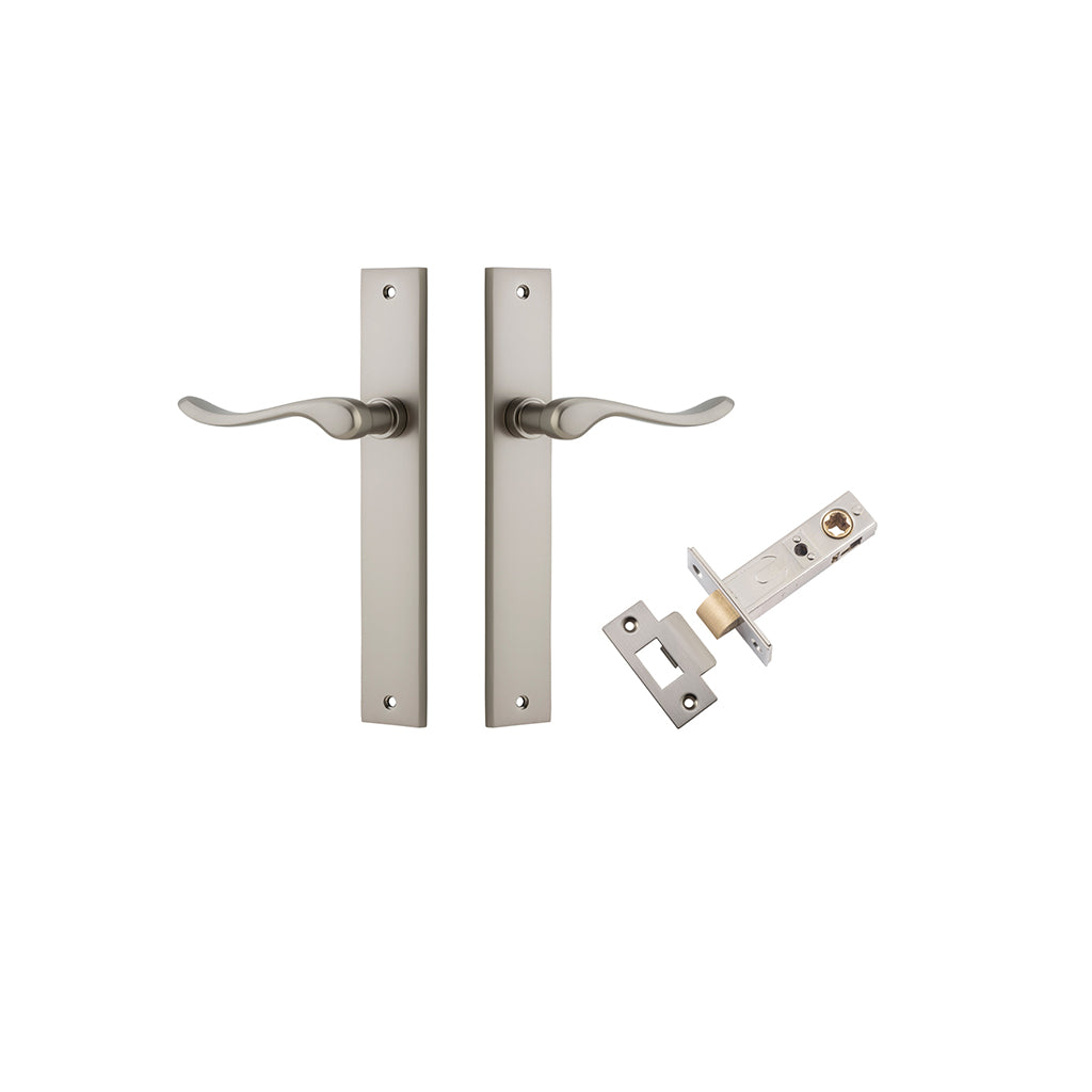 Stirling Lever - Rectangular Backplate Satin Nickel / Passage / Passage Kit