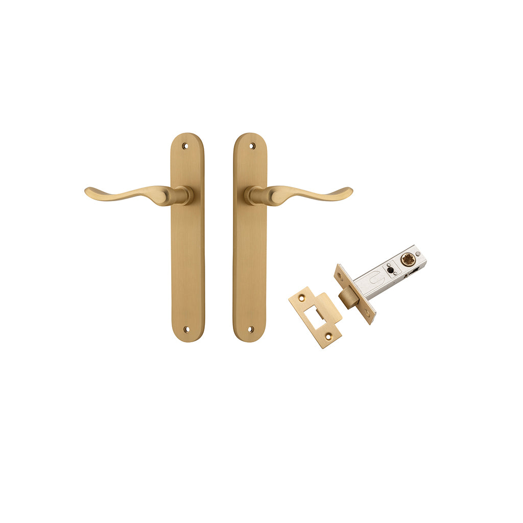 Stirling Lever - Oval Backplate Brushed Brass / Passage / Passage Kit