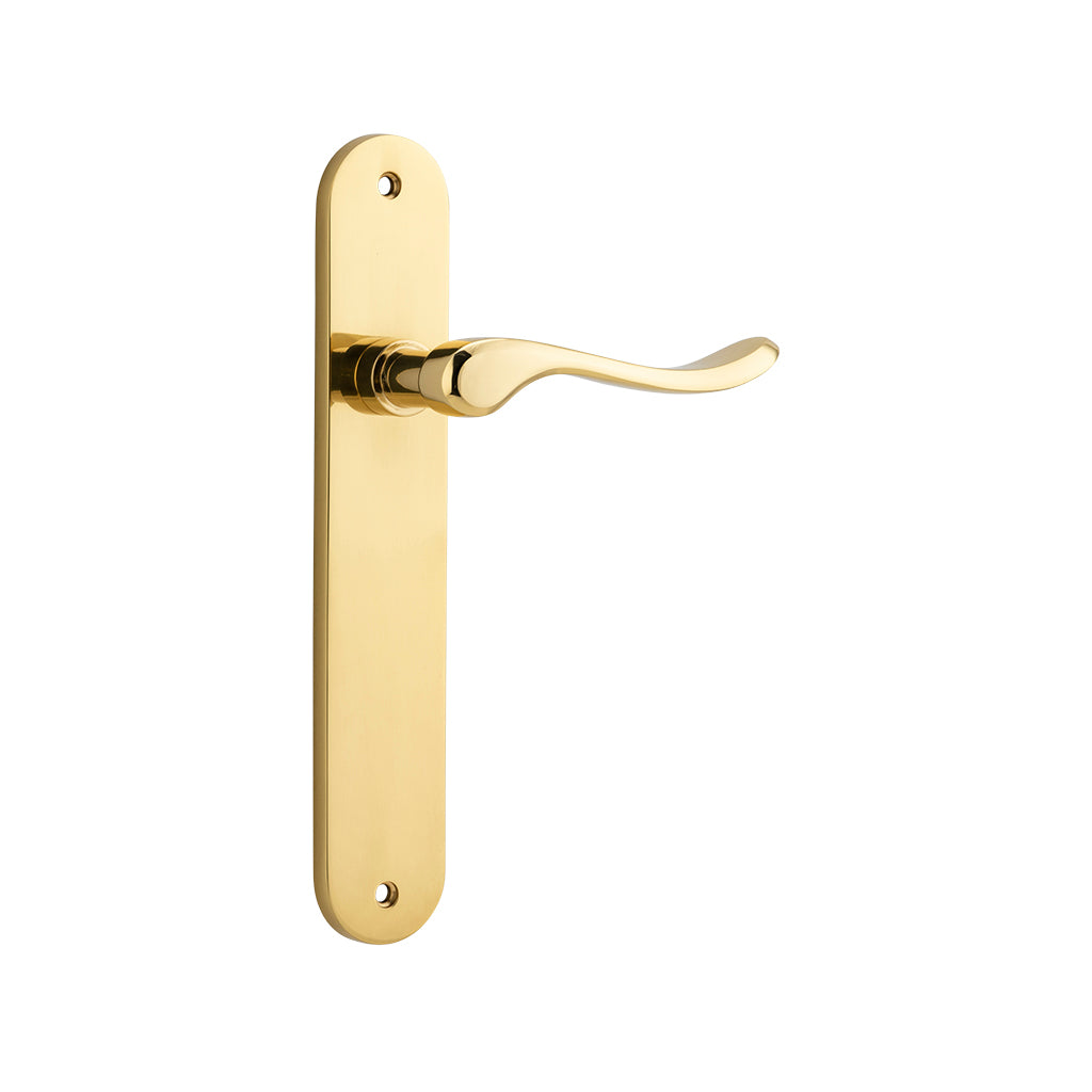 Stirling Lever - Oval Backplate Polished Brass / Passage / Lever Set Only