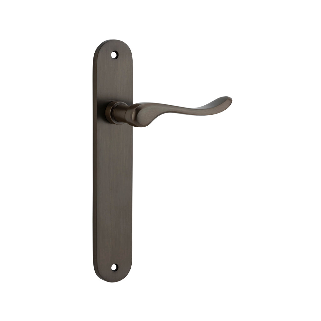 Stirling Lever - Oval Backplate Signature Brass / Passage / Lever Set Only