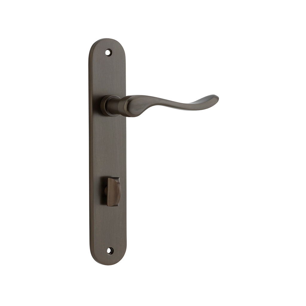 Stirling Lever - Oval Backplate Signature Brass / Privacy / Lever Set Only