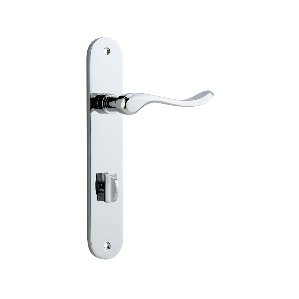 Stirling Lever - Oval Backplate Polished Chrome / Privacy / Lever Set Only