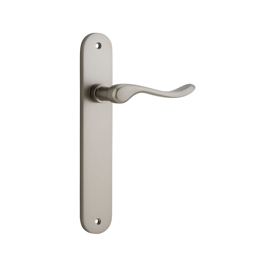 Stirling Lever - Oval Backplate Satin Nickel / Passage / Lever Set Only