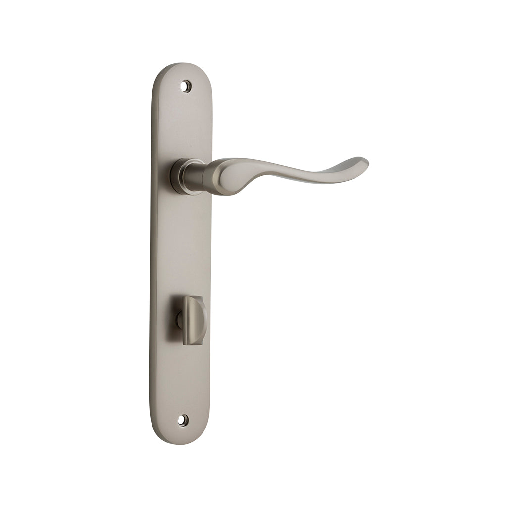 Stirling Lever - Oval Backplate Satin Nickel / Privacy / Lever Set Only
