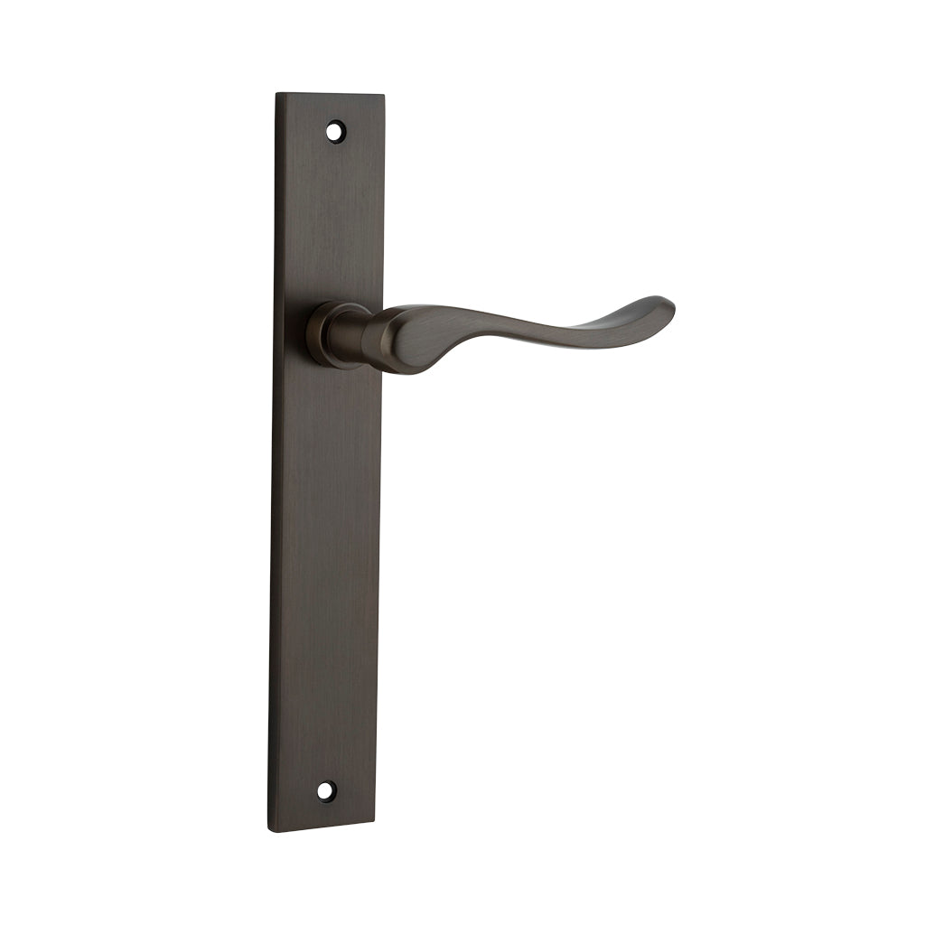 Stirling Lever - Rectangular Backplate Signature Brass / Passage / Lever Set Only