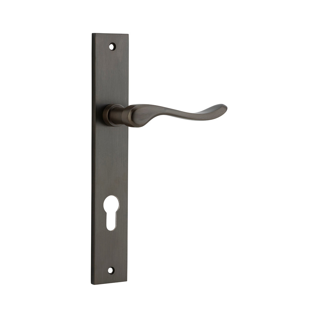 Stirling Lever - Rectangular Backplate Signature Brass / Entrance / Lever Set Only