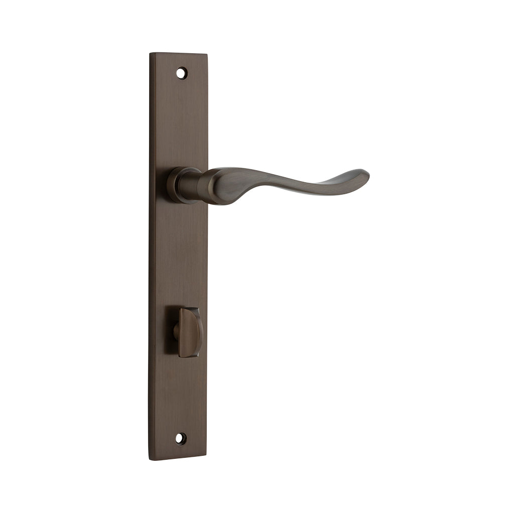 Stirling Lever - Rectangular Backplate Signature Brass / Privacy / Lever Set Only