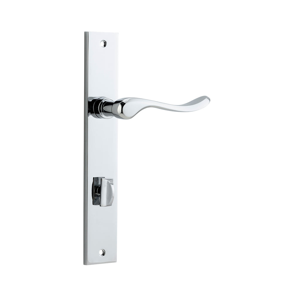 Stirling Lever - Rectangular Backplate Polished Chrome / Privacy / Lever Set Only