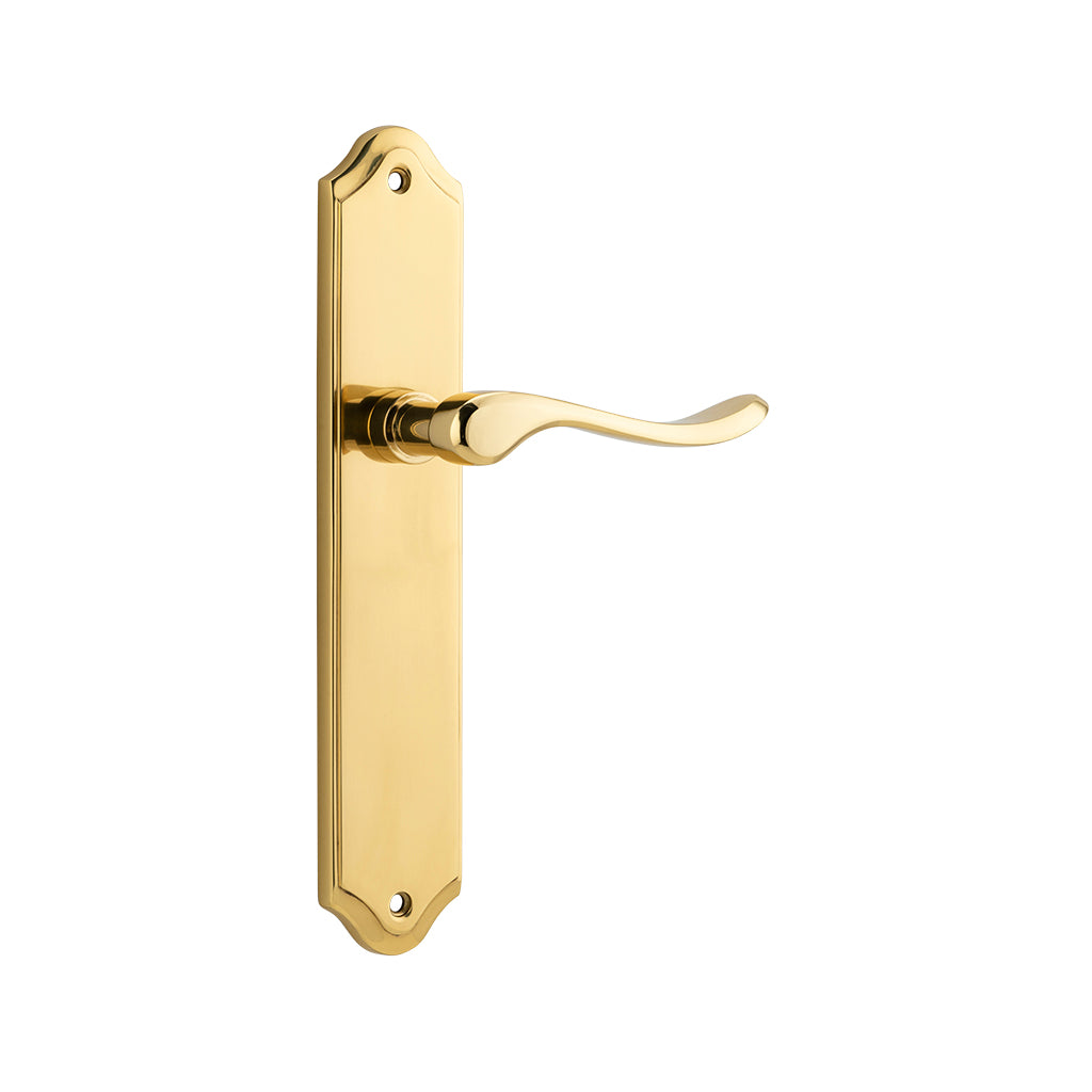 Stirling Lever - Shouldered Backplate Polished Brass / Passage / Lever Set Only
