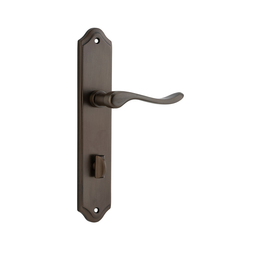 Stirling Lever - Shouldered Backplate Signature Brass / Privacy / Lever Set Only